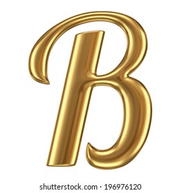 3d Brushed Golden Letter S Isolated Stock Illustration 174299771
