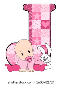 Alphabet Letter Baby Girl Toy Bunny Stock Illustration 1600782700 ...