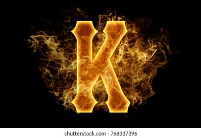 Alphabet Letter L Burning Fire Flames Stock Illustration 768337390