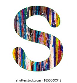 Alphabet Letter S On Dripping Paint Stock Illustration 1855060342 ...