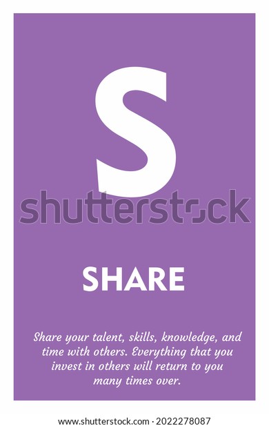 Alphabet Letter S Word Meaning Philosophy Stock Illustration 2022278087