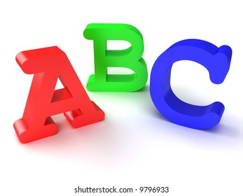 Alphabet Letters Abc On White Background Stock Illustration 9796933