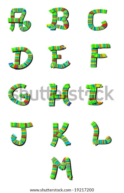 Alphabet Letters Decorative Letters Each Letter Stock Illustration 19217200