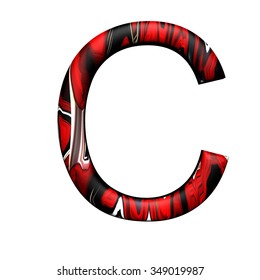 Colorful Letter C Upper Letter Alphabet Stock Vector (Royalty Free ...
