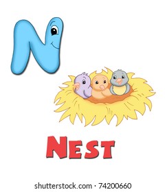 Alphabet Nest Stock Illustration 74200660 | Shutterstock