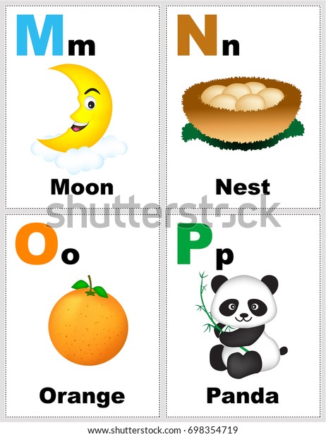 alphabet printable flashcards collection letter m stock vector royalty free 462701254 shutterstock