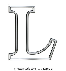 Alphabet Symbol L Chrome Pipe Outline Stock Illustration 143323621 ...