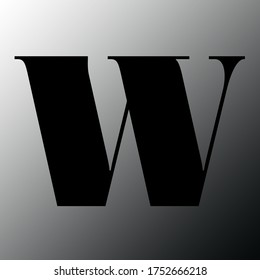 Alphabet W-Design mit Schuppen 