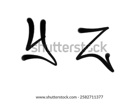 Alphabets font sprayed graffiti isolated