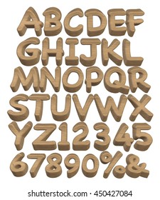 Wooden Alphabet Letters Isolated On White Stock Photo 506083150 ...