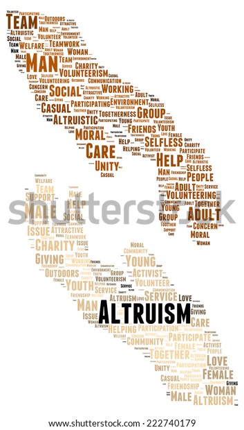 Altruism Word Cloud Shape Concept Stock Illustration 222740179