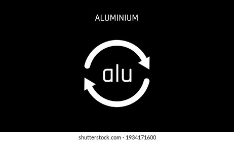 Aluminium Or Aluminum Or Number With Two Arrow Recycle Symbol