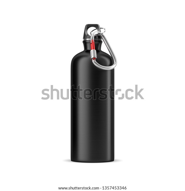 Download Aluminum Black Water Sport Bottle Mockup Stock Illustration 1357453346