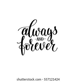 Always Forever Black White Hand Written Stock Vector (Royalty Free ...