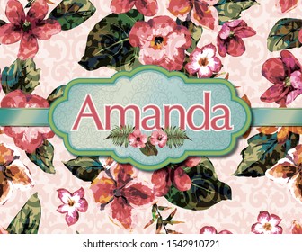 21 Amanda Name Graphic Images, Stock Photos & Vectors | Shutterstock