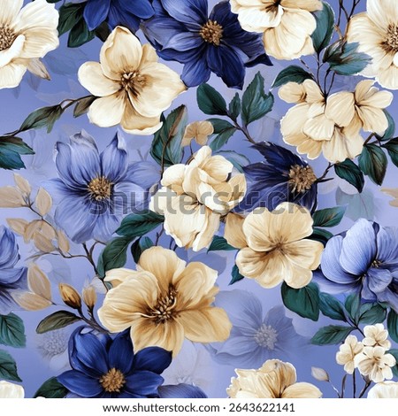 Amazign pattern,3d-view beautiful vibrant flowers in yellow and multi-tones combined with leopard skin textures in the background, creating a unique and stylish pattern.
