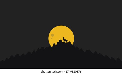 Amazing 8K Simple Flat Moon Walpaper