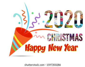 Amazing Design 2020 Happy New Year & Christmas Day 