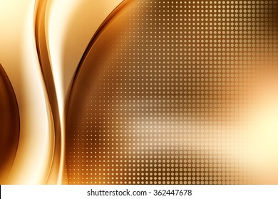 Amazing Gold Abstract Design Raster Dots Background