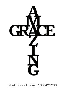 Amazing Grace Cross Wall Decor