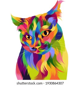 Amazing Illustration Cat Pop Art