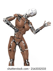 Amazing Robot Doing Robot Dance 3d Stock Illustration 2153036585