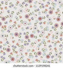 Seamless Vintage Floral Pattern Gift Wrap Stock Vector (Royalty Free ...