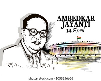 Ambedkar Jayanti Illustration Indian Freedom Fighter Stock Illustration ...