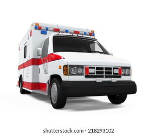 Ambulance On White Background Part First Stock Illustration 103875635 ...