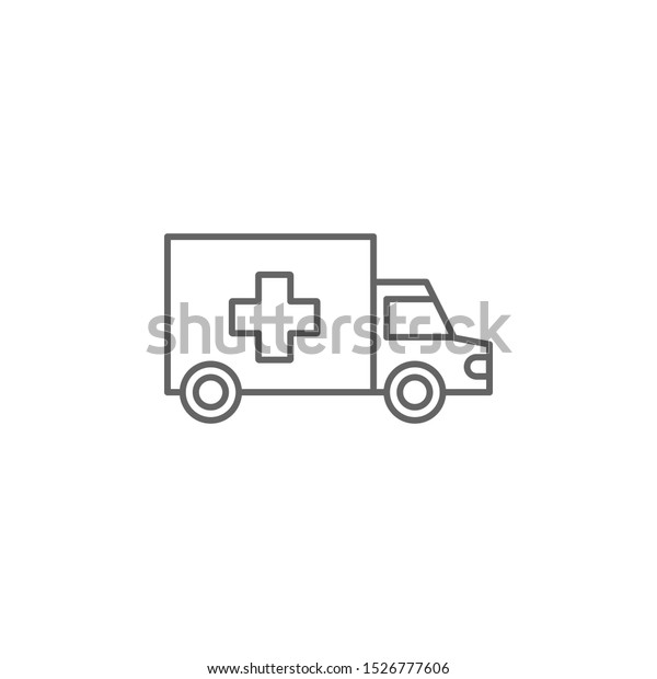 Ambulance, car icon. Element of medicine icon. Thin\
line icon