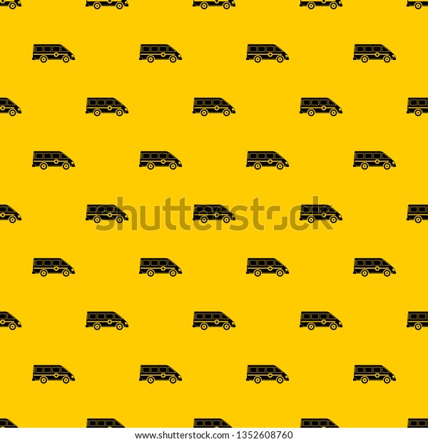 Ambulance emergency van pattern seamless repeat\
geometric yellow for any\
design