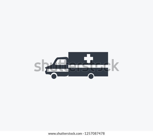 Ambulance icon isolated on clean background.\
Ambulance icon concept drawing icon in modern style.  illustration\
for your web mobile logo app UI\
design.