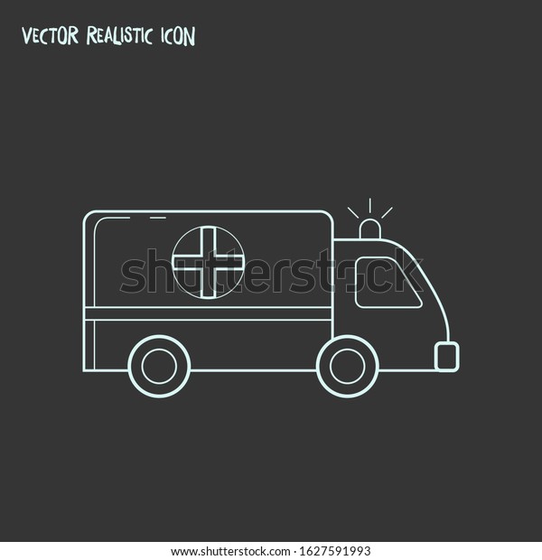 Ambulance icon line element. illustration of\
ambulance icon line isolated on clean background for your web\
mobile app logo\
design.