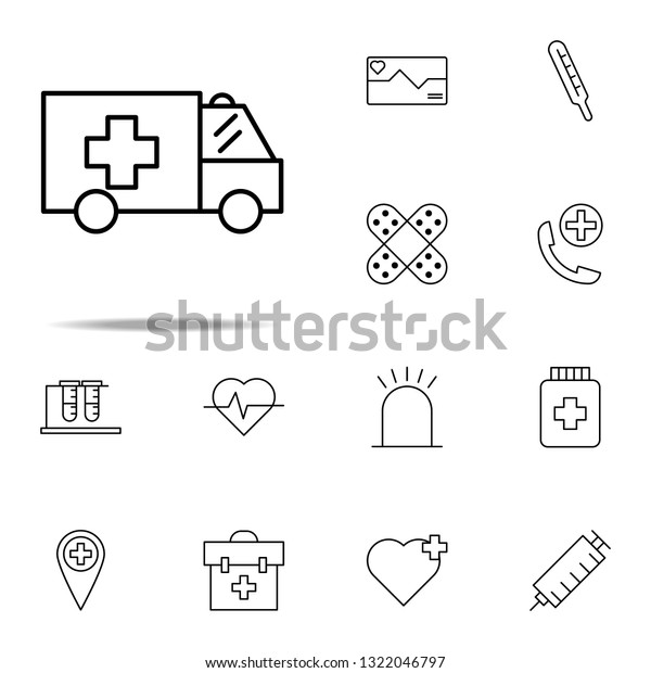 ambulance icon. medical icons universal set for\
web and mobile