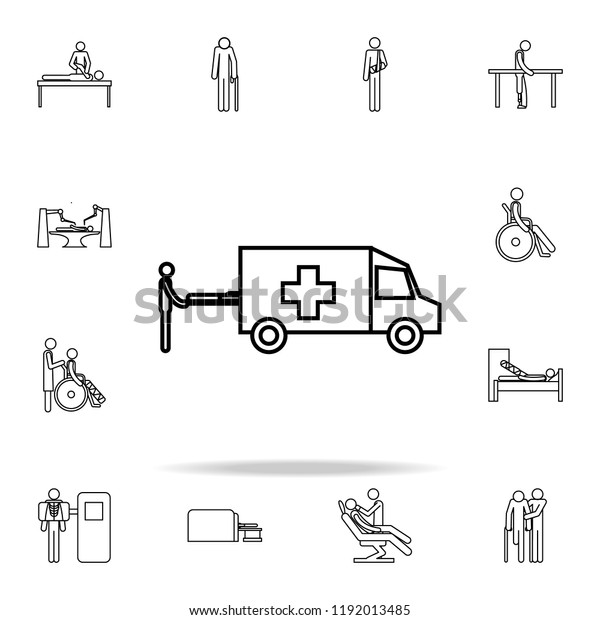 ambulance icon. medicine icons universal set for\
web and mobile
