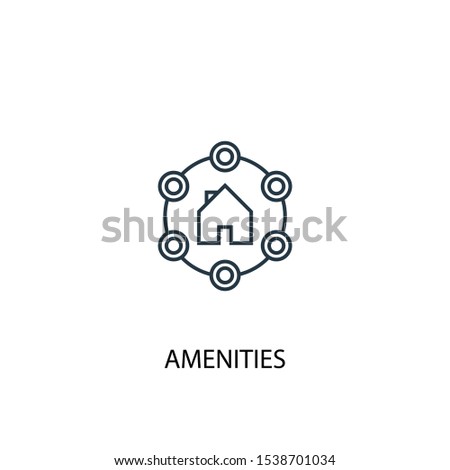 Amenities concept line icon. Simple element illustration. Amenities concept outline symbol design. Can be used for web and mobile UI/UX
