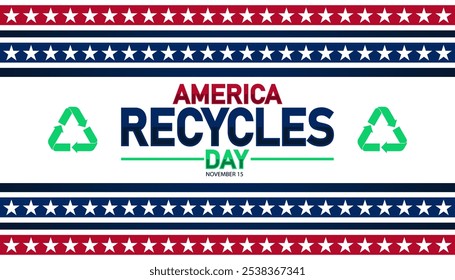 America Recycles Day wallpaper with shapes and typography, banner, card, poster, template. America Recycles Day, Modern background - Powered by Shutterstock