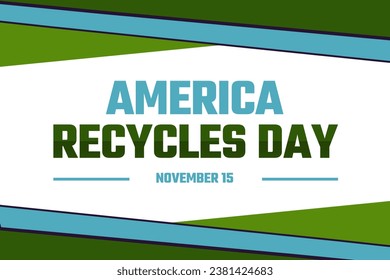 America Recycles Day Wallpaper in Traditional border style with white background. Day of recycling background - Powered by Shutterstock