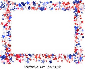American Colors Border Frame Blue Red Stock Illustration 755011762 ...