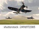 American fighter planes of World War II
Computer generated 3D illustration