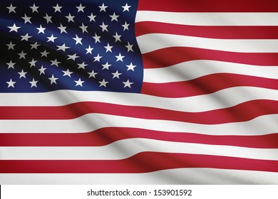 American flag blowing in the wind. Part of a series. - Powered by Shutterstock