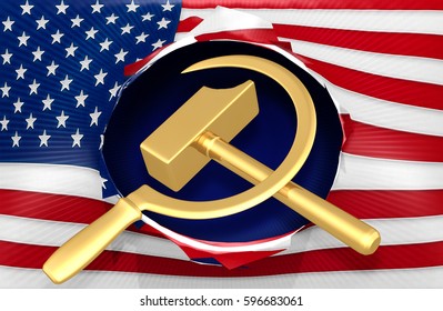 American Flag USA Hammer
