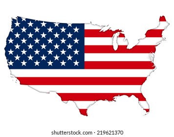 American Flag Map 