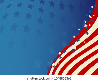 American Flag Patriotic Background United States Stock Illustration ...