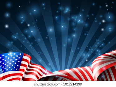 An American flag patriotic or political design