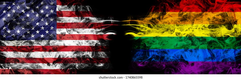 american and gay flag background