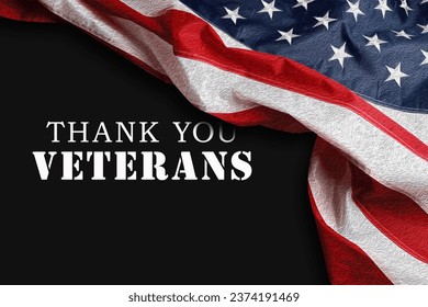 American flags, perfect image for Veterans Day. American patriotism concept. November 11th - Honoring all who served. - Powered by Shutterstock