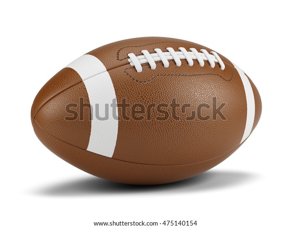 American Football Ball Against White Background Stock Illustration