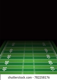 An American Football Field Background With Room For Copy.