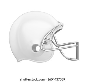 American Football Helmet Isolated. 3D Rendering